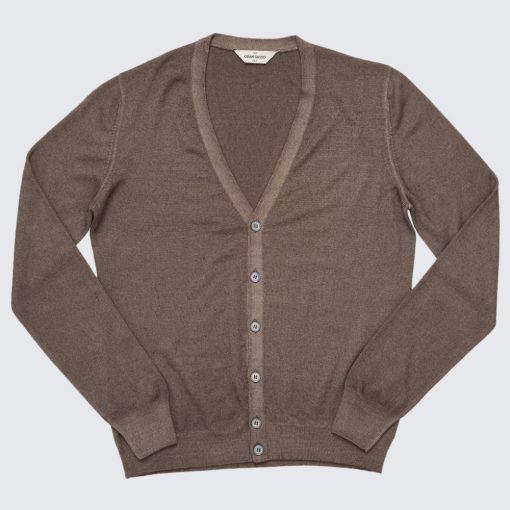 Gran Sasso - 'Vintage' Merino wool cardigan nut