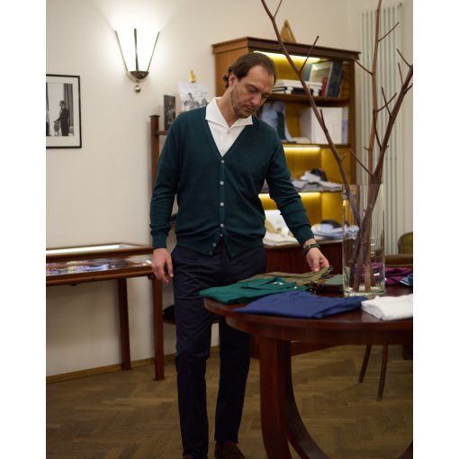 Gran Sasso - 'Vintage' Merino wool cardigan green