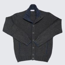 Gran Sasso - Lambswool knitted blouson green/blue