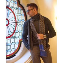 Gran Sasso - Lambswool knitted blouson green/blue