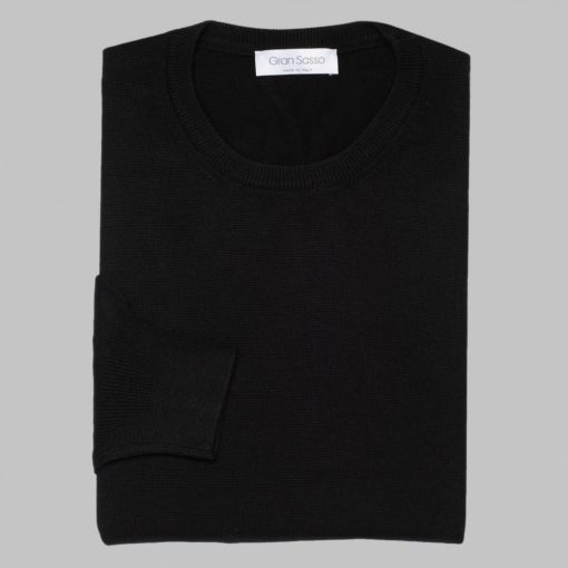 Gran Sasso - Wool roundneck sweater black