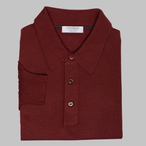 Gran Sasso - Wool/silk tennis sweater dusty blue