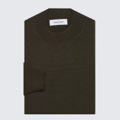   Gran Sasso -  Thick mock turtleneck wool sweater jungle green