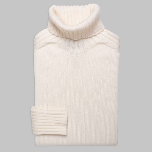 Gran Sasso - Chunky turtleneck sweater white 