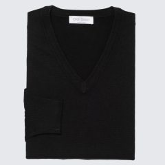 Gran Sasso - Wool V-neck sweater black