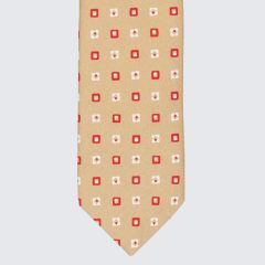 Nyomtatott hóbortos nyakkendő szürkésbarna