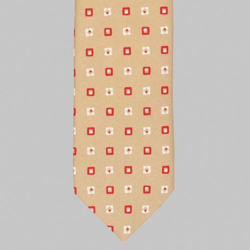 Nyomtatott hóbortos nyakkendő szürkésbarna
