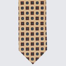 Nyomtatott hóbortos nyakkendő bézs