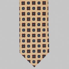 Nyomtatott hóbortos nyakkendő bézs