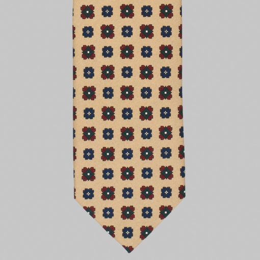 Nyomtatott hóbortos nyakkendő bézs