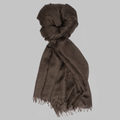 Begg & Co - Staffa cashmere silk scarf bark
