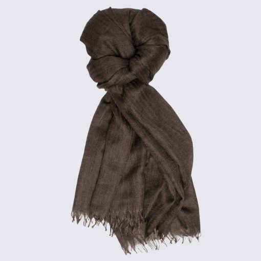 Begg & Co - Staffa kasmír selyem sál kéregbarna