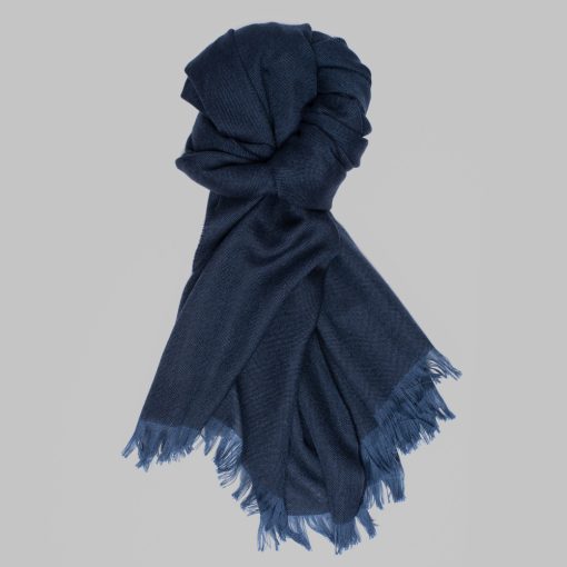 Begg & Co - Kishorn cashmere scarf navy