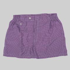   Petronius 1926 – Houndstooth Pattern Swim Shorts, Dark Purple and White