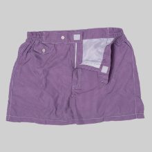 Petronius 1926 – Houndstooth Pattern Swim Shorts, Dark Purple and White