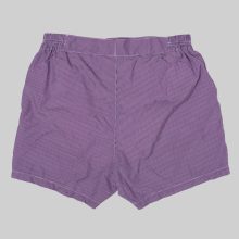 Petronius 1926 – Houndstooth Pattern Swim Shorts, Dark Purple and White