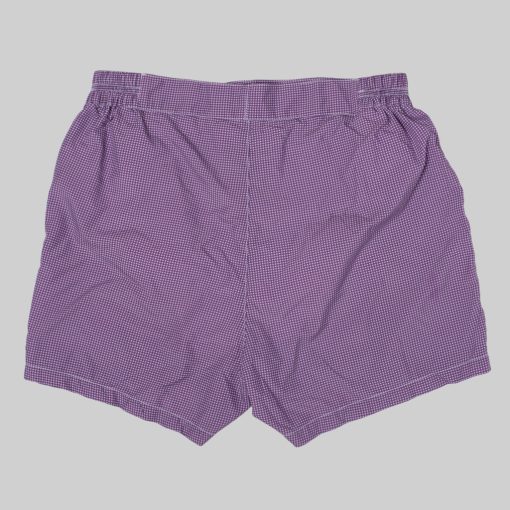 Petronius 1926 – Houndstooth Pattern Swim Shorts, Dark Purple and White