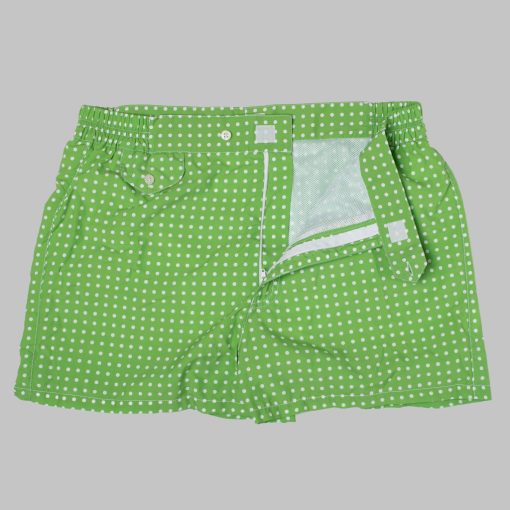 Petronius 1926 – Green Polka Dot Pattern Swim Shorts