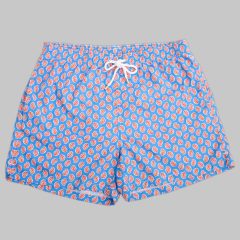 Petronius 1926 – Paisley Print Swim Shorts, Light Blue