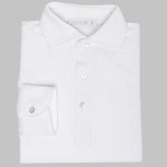 Simon Skottowe - Long sleeve polo shirt white