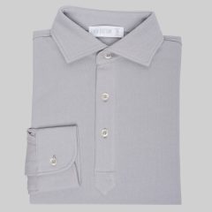 Simon Skottowe - Long sleeve polo shirt grey