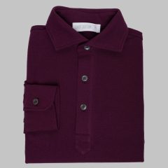 Simon Skottowe - Long sleeve polo shirt mulberry