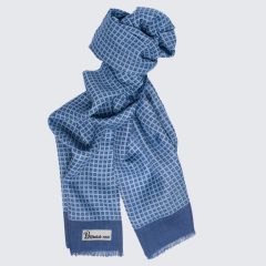 Petronius 1926 - Makró virágmintás sál kék