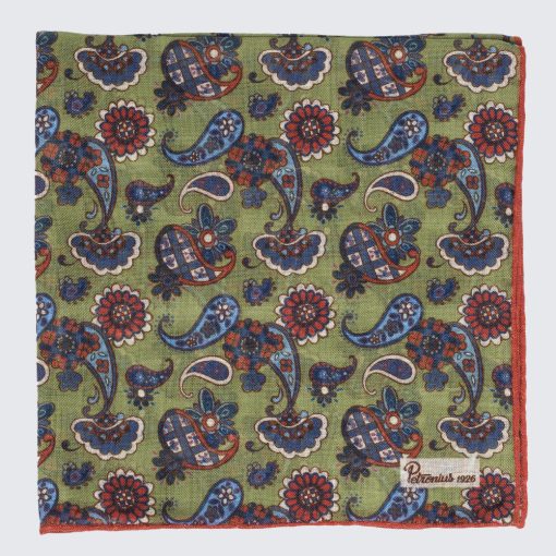 Petronius 1926 – Verrücktes Paisley-Taschentuch in Grün