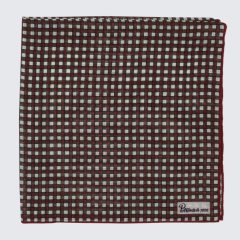   Petronius 1926 - Kockamintás díszzsebkendő piros/zöld/krém