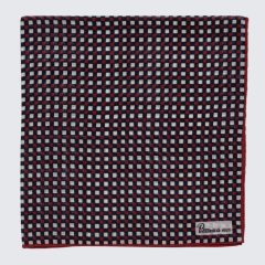   Petronius 1926 - Kockamintás díszzsebkendő piros/kék/krém