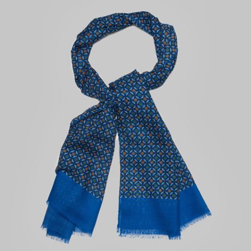 Petronius 1926 - Moorish style scarf powder blue/ green/ orange