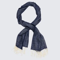 Chevron sál sötétkék/krém