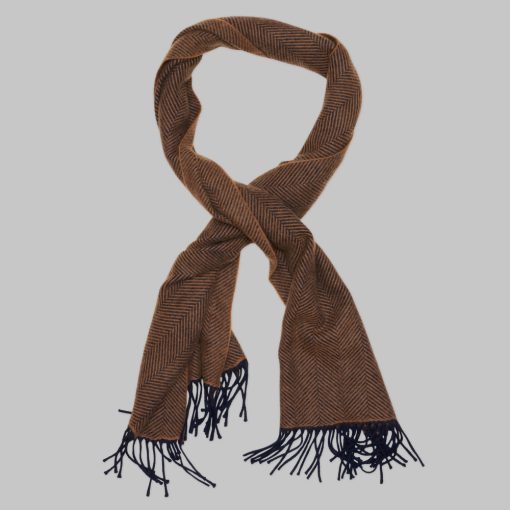 Chevron scarf brown/navy