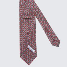 Petronius 1926 – Burgundy Silk Tie with Oval Pattern