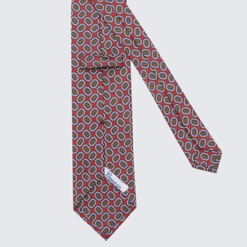 Petronius 1926 – Burgundy Silk Tie with Oval Pattern