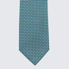 Petronius 1926 – Petrolkék Selyem Nyakkendő Hatszög Mintával
