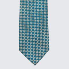   Petronius 1926 – Petrolkék Selyem Nyakkendő Hatszög Mintával