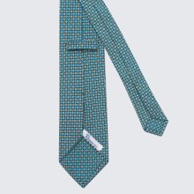 Petronius 1926 – Petrolkék Selyem Nyakkendő Hatszög Mintával