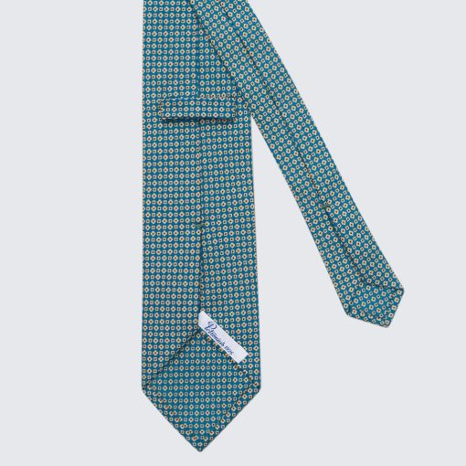 Petronius 1926 – Petrolkék Selyem Nyakkendő Hatszög Mintával
