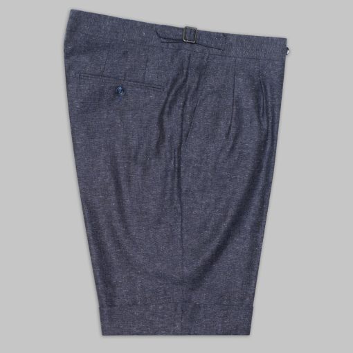 Simon Skottowe - Leinen/Seide Shorts in Blau