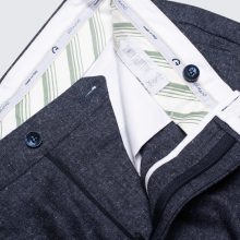 Simon Skottowe - Lenvászon/selyem rövidnadrág kék