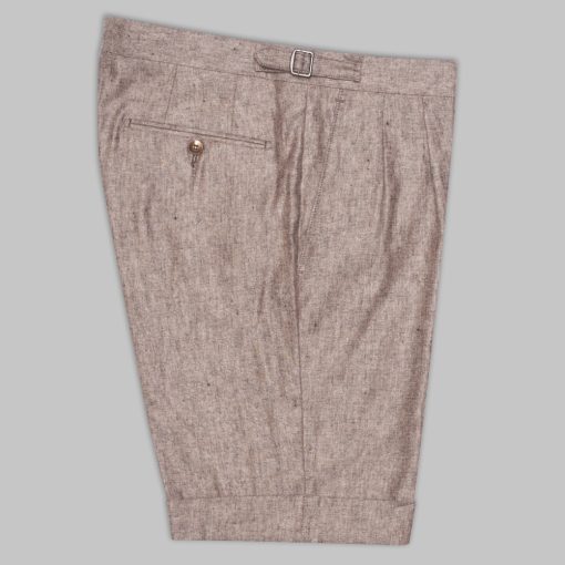 Simon Skottowe - Leinen/Seide Shorts in Braun