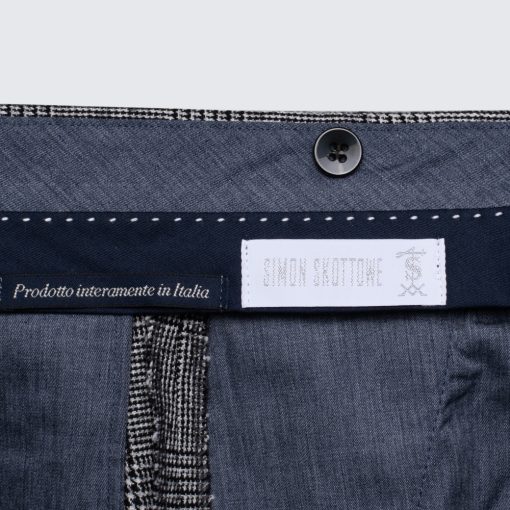 Simon Skottowe - Prince of Wales gyapjú nadrág fekete/fehér