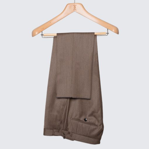 Simon Skottowe - Wool cover trousers tobacco