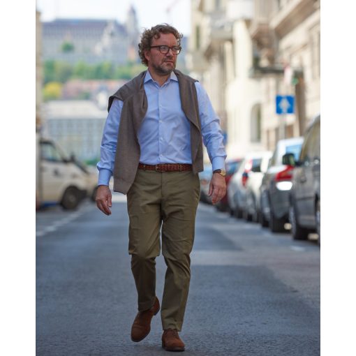 Simon Skottowe - Gabardine trousers olive green