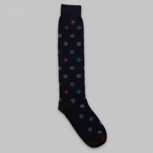 Fumagalli 1891 - Bastia long macro motif socks navy