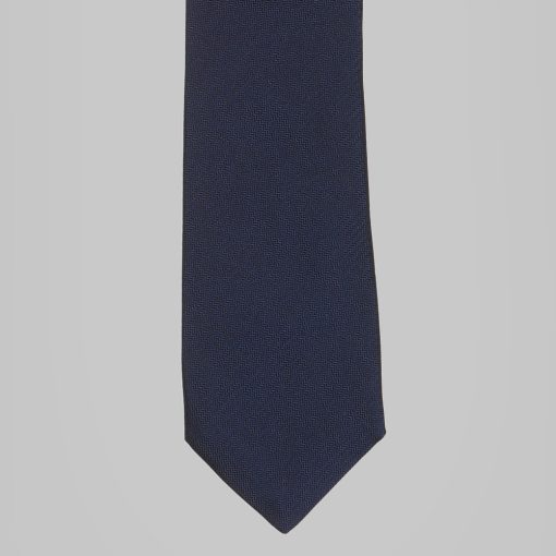 Petronius 1926 - Arrow pattern silk tie  navy